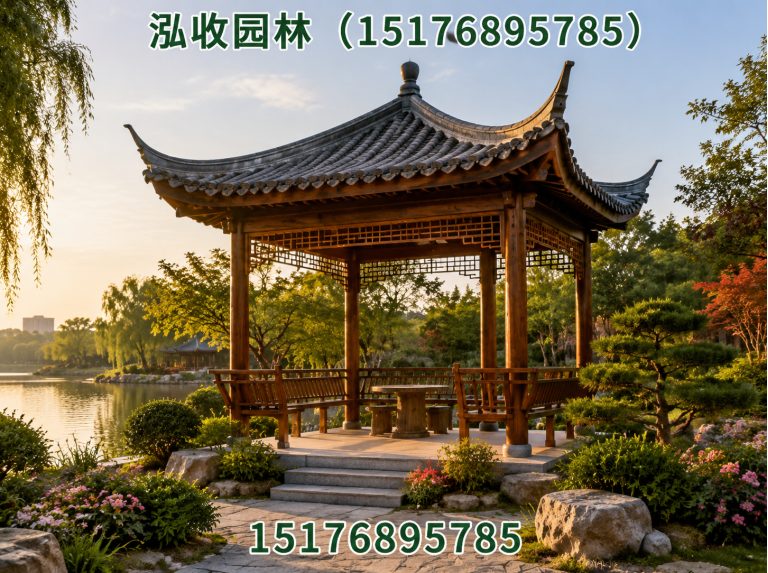 营口防腐木凉亭展示图